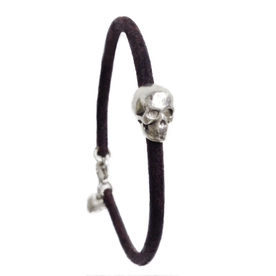 jewelry bracelet skull heart leather