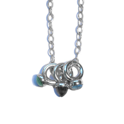 jewelry necklace ss 3 minirings