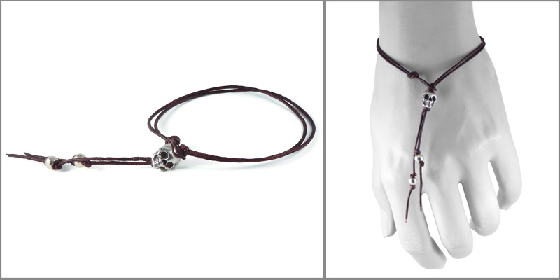 bracelet skull silver loop