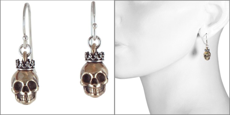 earring skull crown model