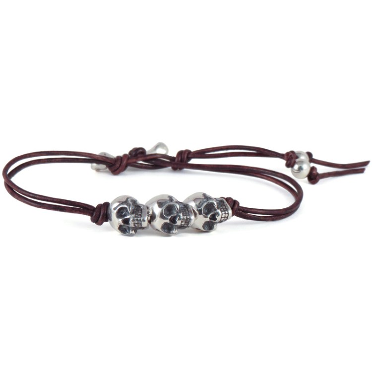 3 skull bracelet