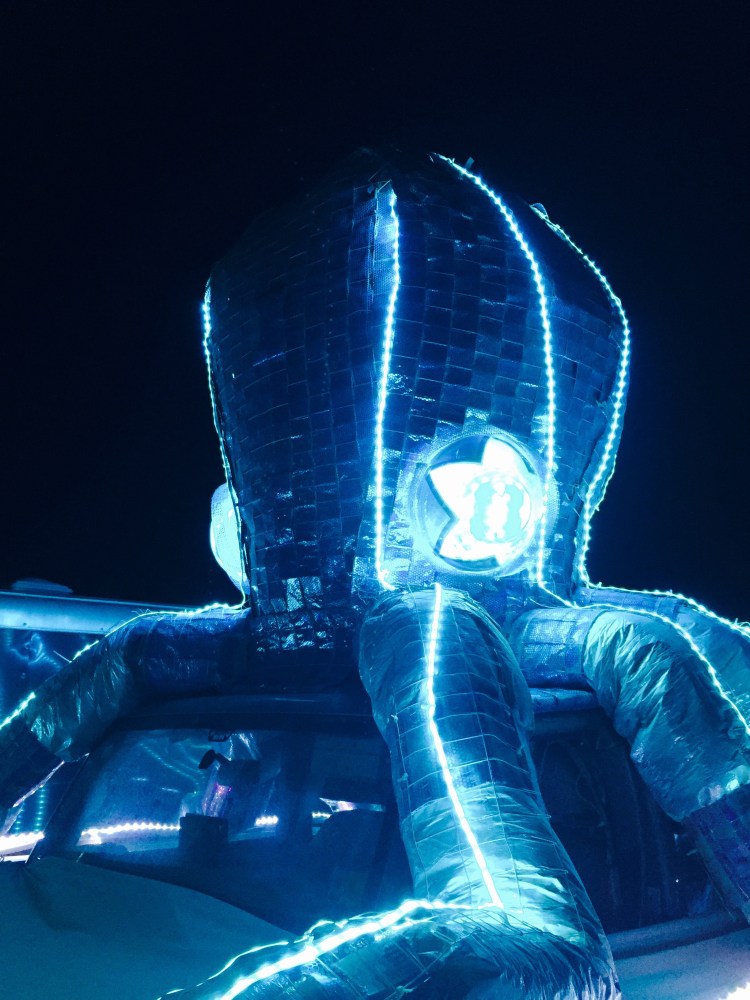 funky octopus art car