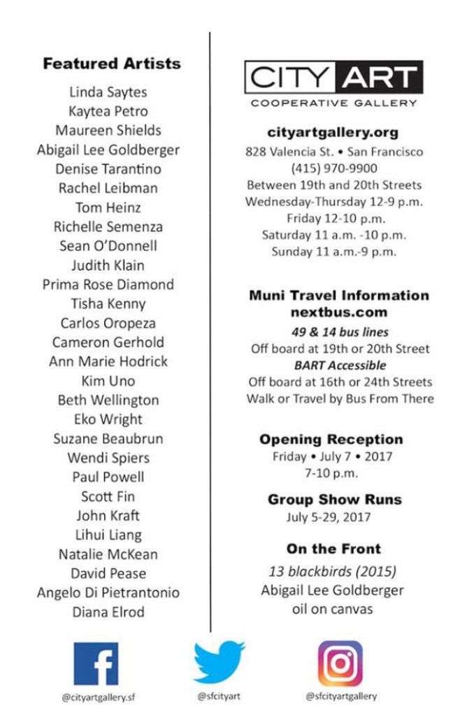 City Art July Postcard